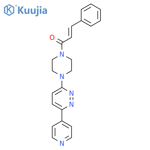 (2E)-3-phenyl-1-{4-6-(pyridin-4-yl)pyridazin-3-ylpiperazin-1-yl}prop-2-en-1-one structure