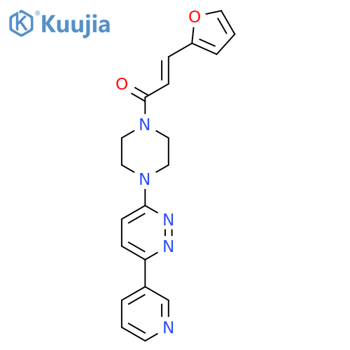 (2E)-3-(furan-2-yl)-1-{4-6-(pyridin-3-yl)pyridazin-3-ylpiperazin-1-yl}prop-2-en-1-one structure