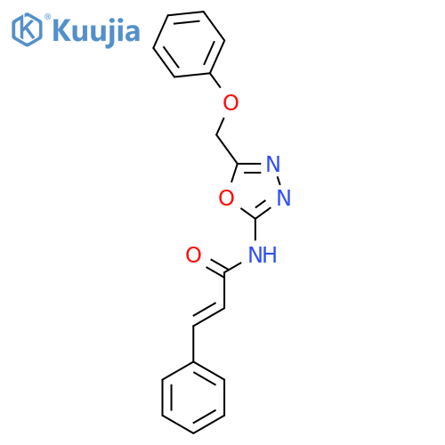 (2E)-N-5-(phenoxymethyl)-1,3,4-oxadiazol-2-yl-3-phenylprop-2-enamide structure