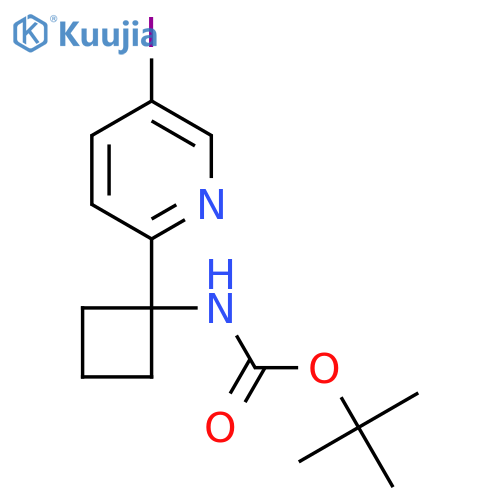 Tert-butyl (1-(5-iodopyridin-2-YL)cyclobutyl)carbamate structure