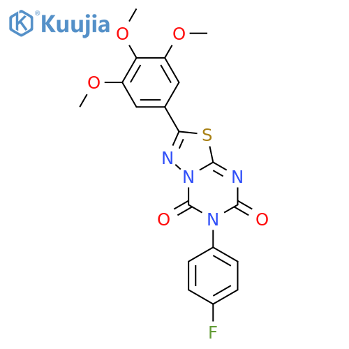 5H-1,3,4-Thiadiazolo[3,2-a][1,3,5]triazine-5,7(6H)-dione,6-(4-fluorophenyl)-2-(3,4,5-trimethoxyphenyl)- structure
