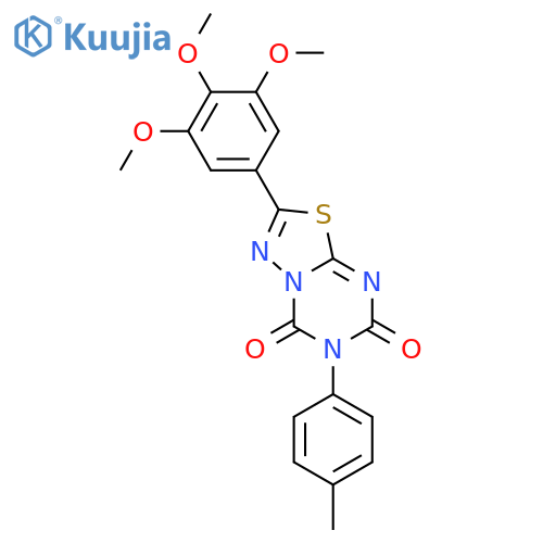 5H-1,3,4-Thiadiazolo[3,2-a][1,3,5]triazine-5,7(6H)-dione,6-(4-methylphenyl)-2-(3,4,5-trimethoxyphenyl)- structure