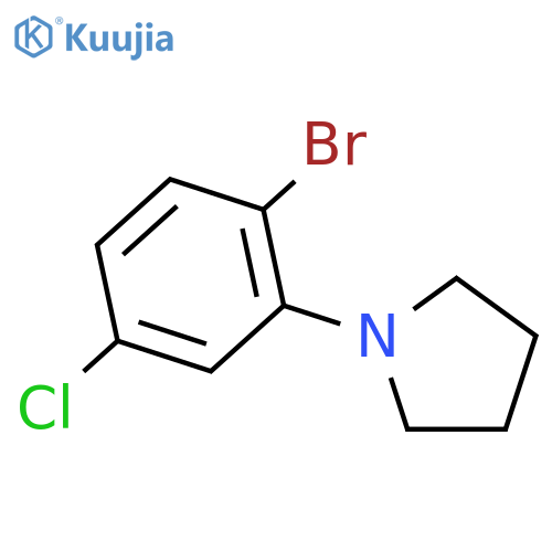1-(2-Bromo-5-chlorophenyl)pyrrolidine structure