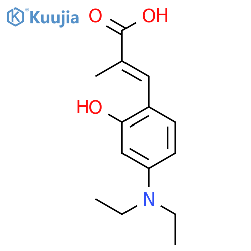2-Propenoic acid,3-[4-(diethylamino)-2-hydroxyphenyl]-2-methyl- structure