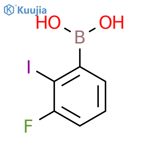 (3-Fluoro-2-iodophenyl)boronic acid structure