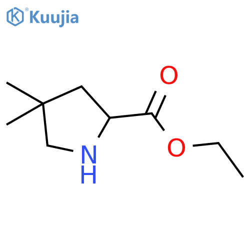 4,4-Dimethyl-pyrrolidine-2-carboxylic acid ethyl ester structure