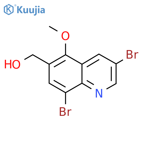 (3,8-Dibromo-5-methoxyquinolin-6-yl)methanol structure