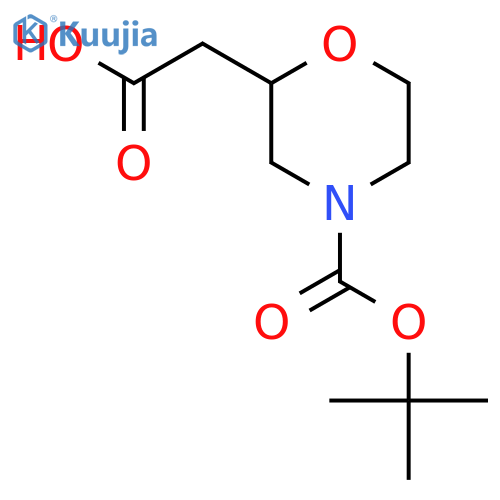 (R)-2-(4-(tert-Butoxycarbonyl)morpholin-2-yl)acetic acid structure