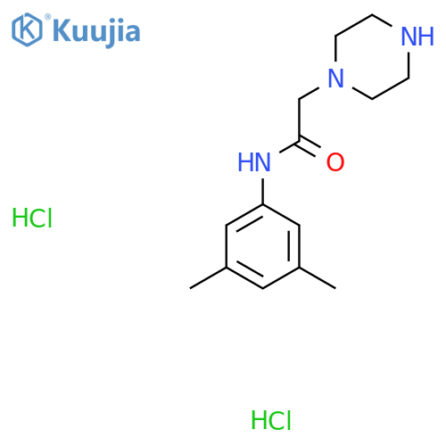 N-(3,5-Dimethylphenyl)-2-piperazin-1-ylacetamide;dihydrochloride structure