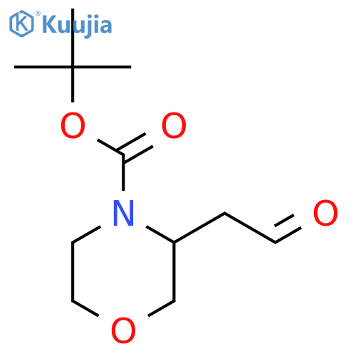 tert-butyl (3R)-3-(2-oxoethyl)morpholine-4-carboxylate structure
