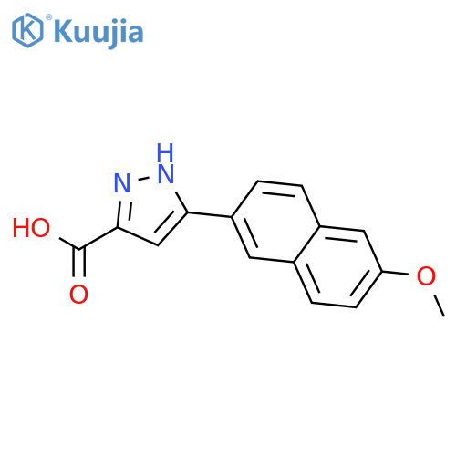 5-(6-Methoxynaphthalen-2-yl)-1H-pyrazole-3-carboxylic acid structure