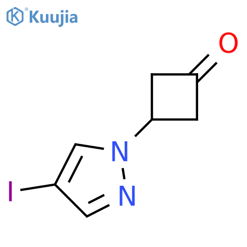 Cyclobutanone, 3-(4-iodo-1H-pyrazol-1-yl)- structure