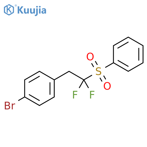Benzene, 1-bromo-4-[2,2-difluoro-2-(phenylsulfonyl)ethyl]- structure