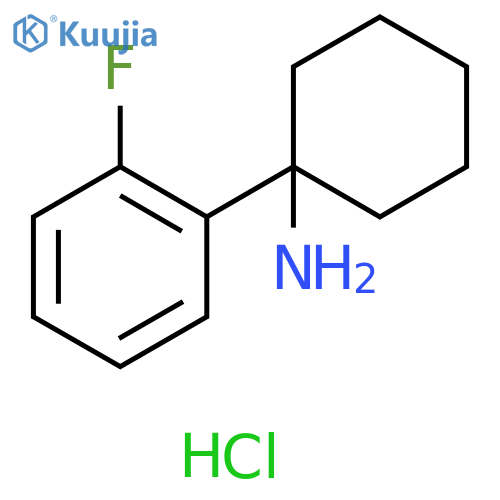 Cyclohexanamine, 1-(2-fluorophenyl)-, hydrochloride (1:1) structure