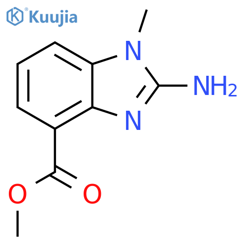 2-amino-1-methyl-1H-Benzimidazole-4-carboxylic acid methyl ester structure
