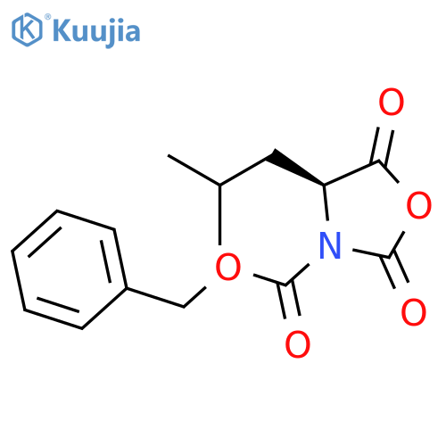 3-Oxazolidinecarboxylicacid, 4-(2-methylpropyl)-2,5-dioxo-, phenylmethyl ester, (4S)- structure