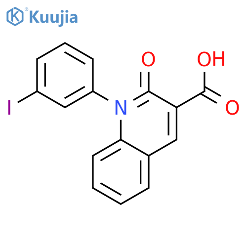 1-(3-Iodophenyl)-2-oxo-1,2-dihydroquinoline-3-carboxylic acid structure