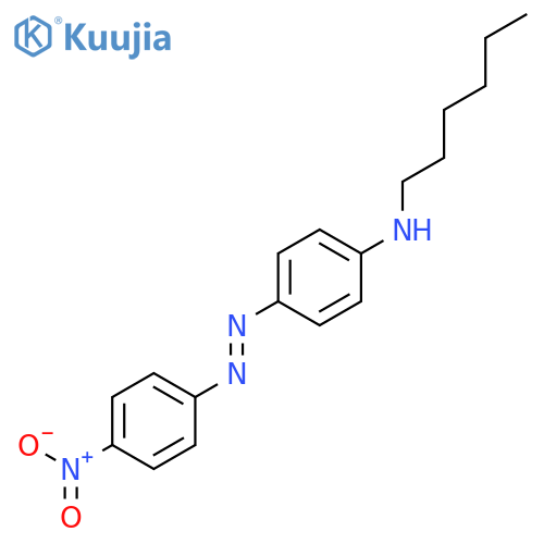 Benzenamine, N-hexyl-4-[(4-nitrophenyl)azo]- structure