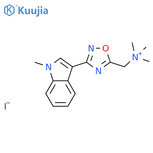 1,2,4-Oxadiazole-5-methanaminium,N,N,N-trimethyl-3-(1-methyl-1H-indol-3-yl)-, iodide (1:1) structure