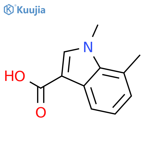 1,7-dimethyl-1H-Indole-3-carboxylic acid structure
