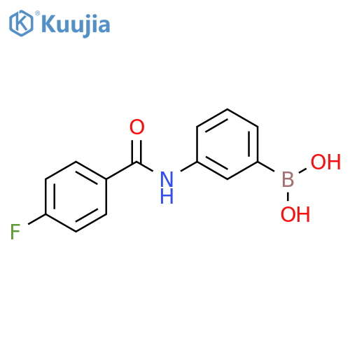 3-(4-Fluorophenylformamide) phenylboronic acid structure