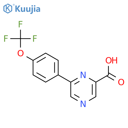 6-4-(Trifluoromethoxy)phenylpyrazine-2-carboxylic Acid structure