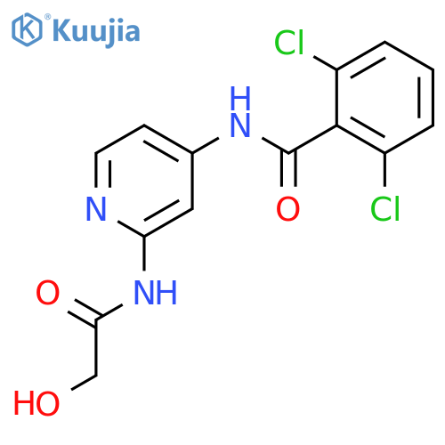Benzamide, 2,6-dichloro-N-[2-[(2-hydroxyacetyl)amino]-4-pyridinyl]- structure