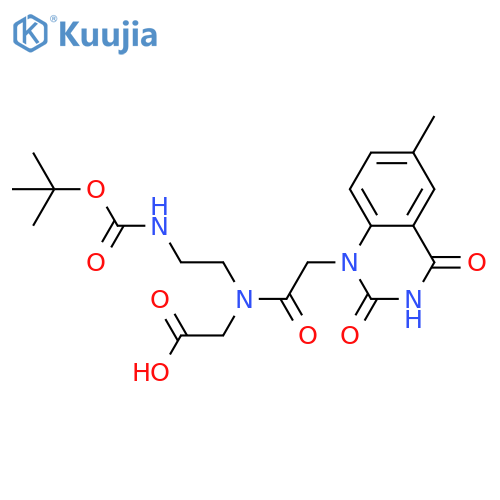 Glycine, N-[2-(3,4-dihydro-6-methyl-2,4-dioxo-1(2H)-quinazolinyl)acetyl]-N-[2-[[(1,1-dimethylethoxy)carbonyl]amino]ethyl]- structure