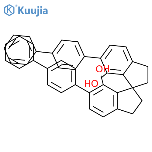 (1S)-6,6'-Bis([1,1'-biphenyl]-4-yl)-2,2',3,3'-tetrahydro-1,1'-spirobi[1H-indene]-7,7'-diol structure