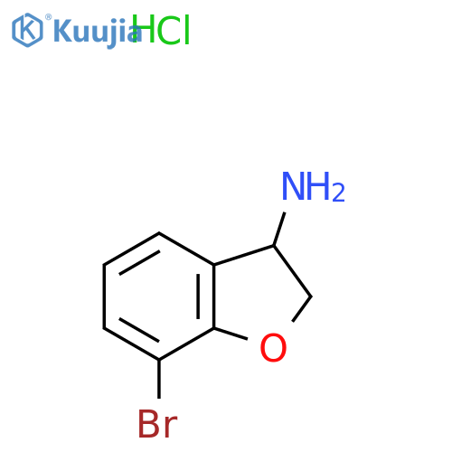 7-Bromo-2,3-dihydrobenzofuran-3-amine hydrochloride structure