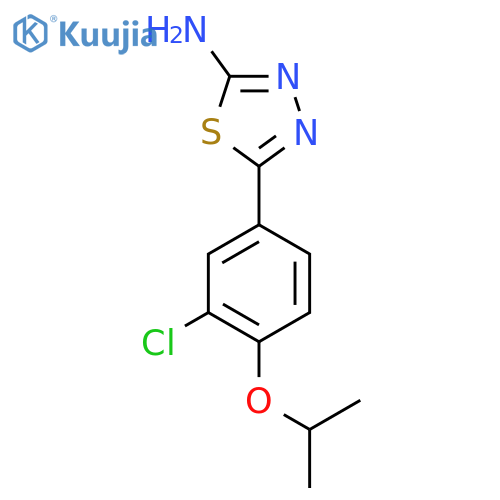 5-(3-Chloro-4-isopropoxyphenyl)-1,3,4-thiadiazol-2-aMine structure