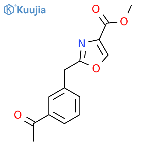 2-(3-Acetyl-benzyl)-oxazole-4-carboxylic acid methyl ester structure