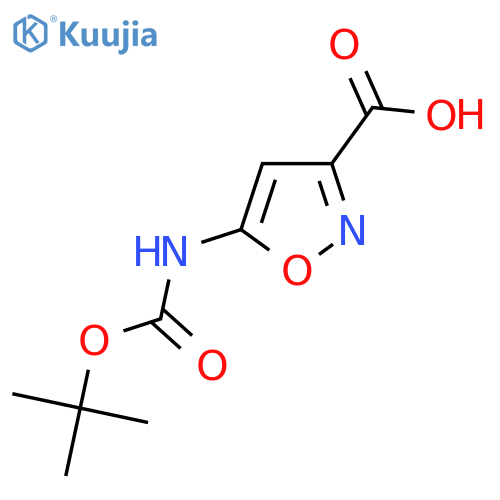 5-{(tert-butoxy)carbonylamino}-1,2-oxazole-3-carboxylic acid structure