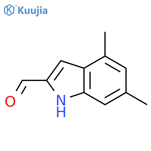 4,6-dimethyl-1H-indole-2-carbaldehyde structure