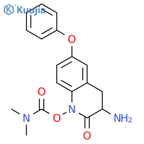(S)-3-Amino-2-oxo-6-phenoxy-3,4-dihydroquinolin-1(2H)-yl dimethylcarbamate structure