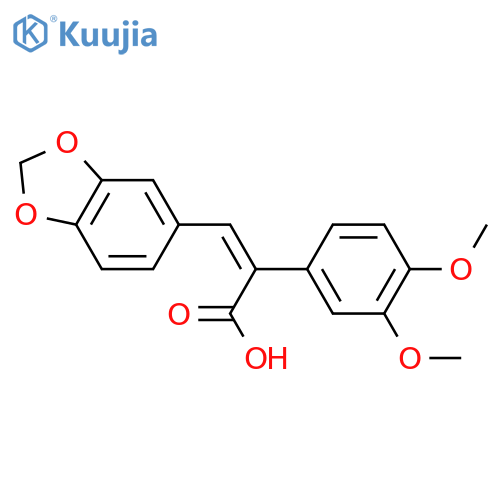 Benzeneacetic acid, α-(1,3-benzodioxol-5-ylmethylene)-3,4-dimethoxy-, (αE)- structure