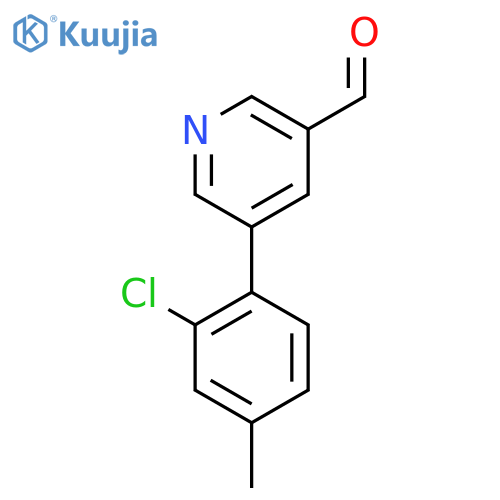 5-(2-Chloro-4-methylphenyl)pyridine-3-carbaldehyde structure