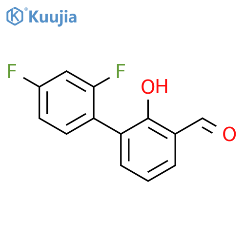 [1,1'-Biphenyl]-3-carboxaldehyde, 2',4'-difluoro-2-hydroxy- structure