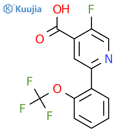 5-Fluoro-2-(2-(trifluoromethoxy)phenyl)isonicotinic acid structure