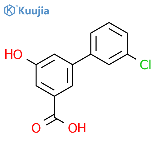 3-(3-Chlorophenyl)-5-hydroxybenzoic acid structure