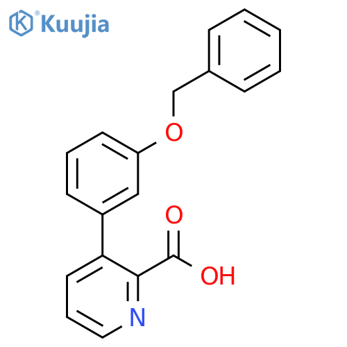 3-(3-Benzyloxyphenyl)picolinic acid structure