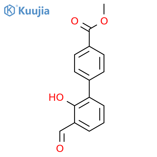 Methyl 4-(3-formyl-2-hydroxyphenyl)benzoate structure