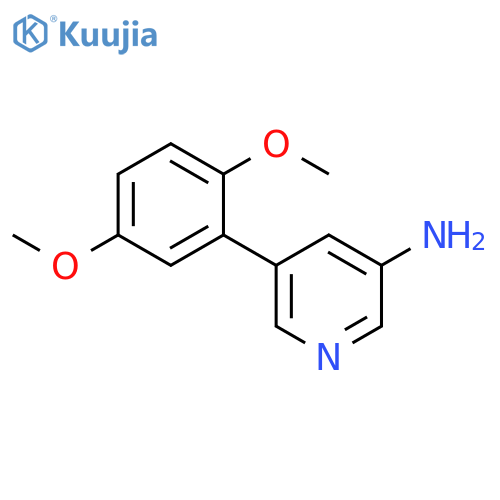 3-Pyridinamine, 5-(2,5-dimethoxyphenyl)- structure
