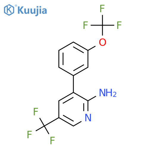 2-Amino-3-(3-(trifluoromethoxy)phenyl)-5-(trifluoromethyl)pyridine structure
