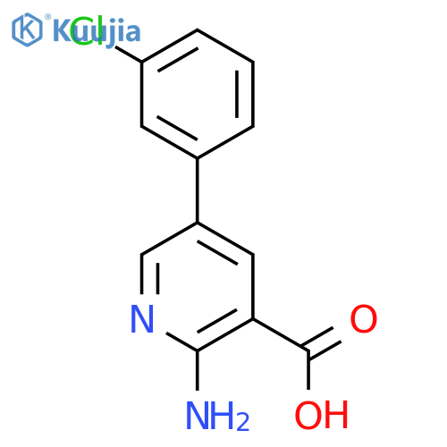2-Amino-5-(3-chlorophenyl)pyridine-3-carboxylic acid structure
