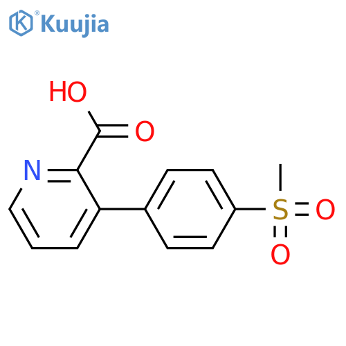 3-(4-Methylsulfonylphenyl)picolinic acid structure