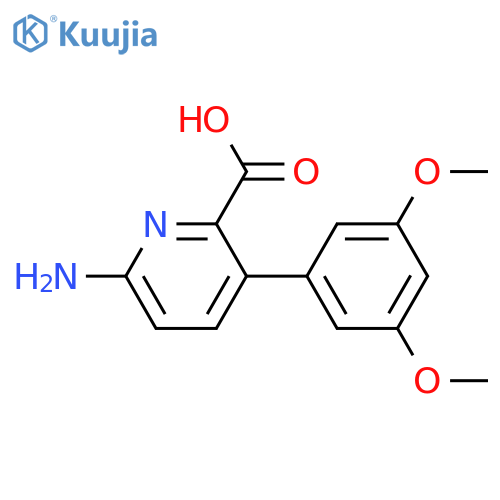 6-Amino-3-(3,5-dimethoxyphenyl)picolinic acid structure