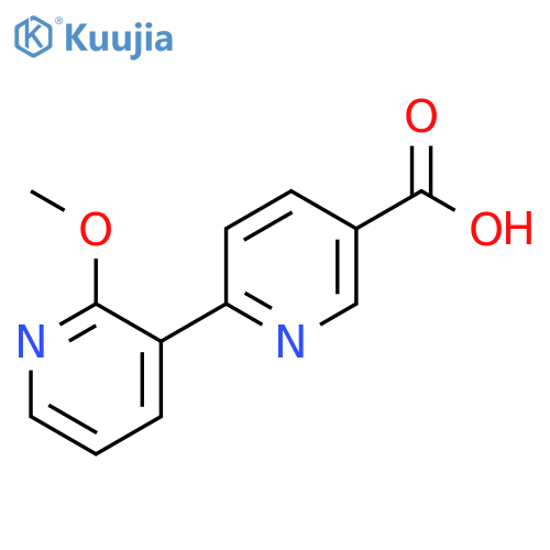 6-(2-methoxypyridin-3-yl)pyridine-3-carboxylic acid structure