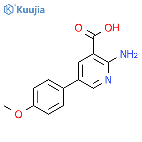 2-Amino-5-(4-methoxyphenyl)pyridine-3-carboxylic acid structure