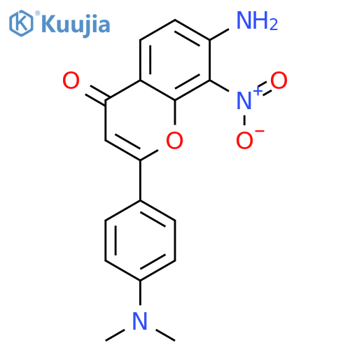 7-Amino-2-(4-(dimethylamino)phenyl)-8-nitro-4H-chromen-4-one structure